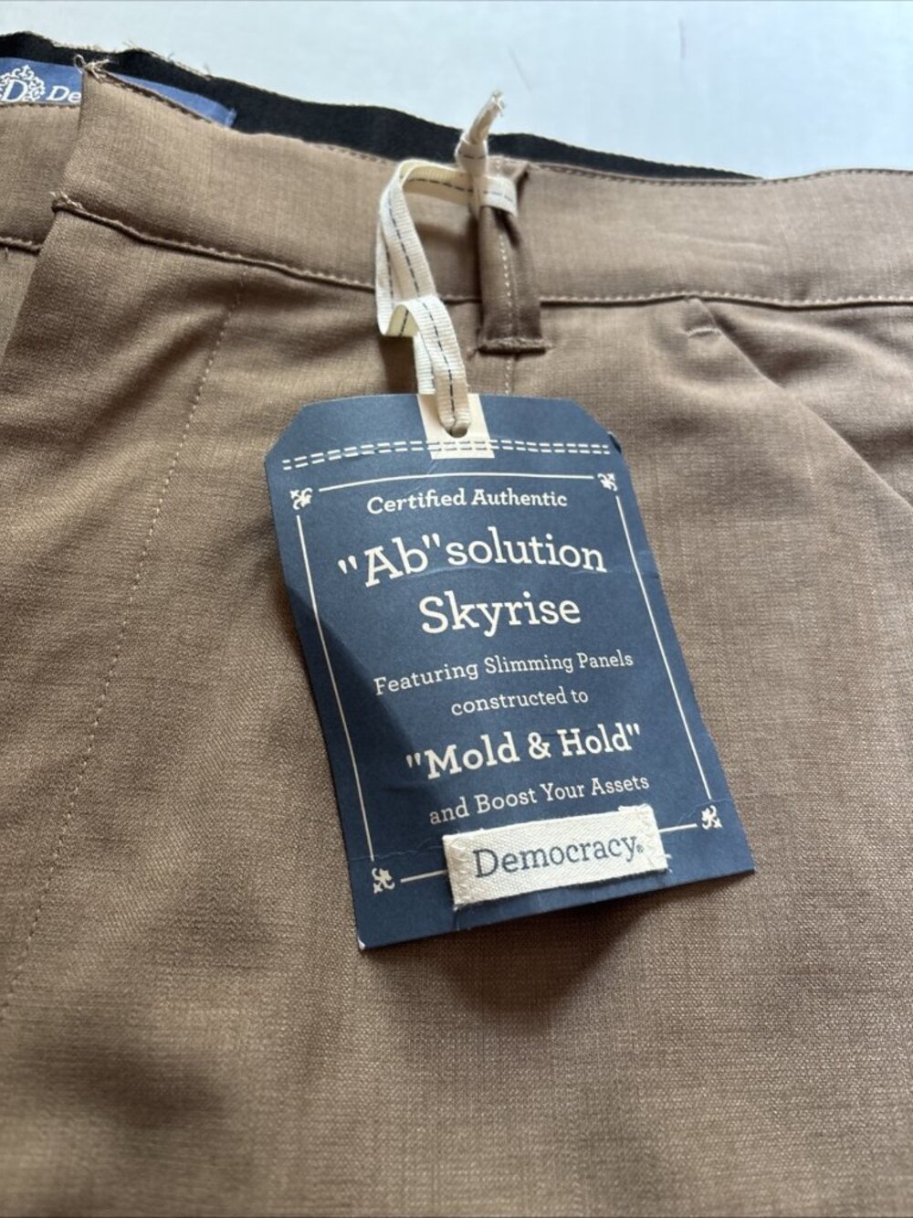 Democracy Brown Thin Dress Pants Size 16 NWT Curve Equality - Picture 2 of 6